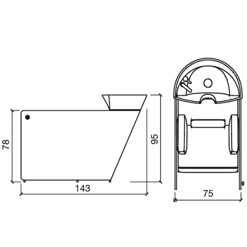 Мойка парикмахерская "VA PENSIERO ELECTRA BLACK"