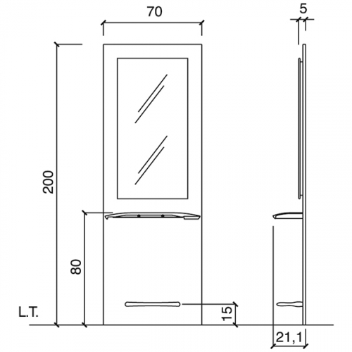 Зеркало парикмахерское "Sanbo"