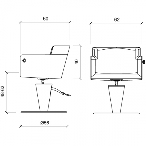 Кресло парикмахерское "AIDA"