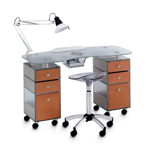 Стол маникюрный 2-ной с вытяжкой "187LХ"